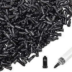 Kunststoffstopfen, Spritzenkappen der Spritze, Schwarz, 17x8 mm, Innendurchmesser: 4 mm