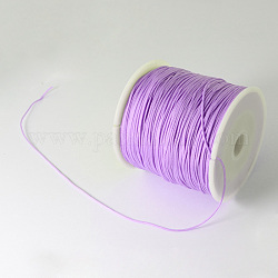 Плетеной нейлоновой нити, китайский шнур для завязывания бисера шнур для изготовления ювелирных изделий из бисера, сирень, 0.5 мм, Около 150 ярдов / рулон