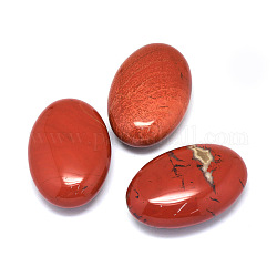 Pietre di palma da massaggio curative naturali di diaspro rosso, pietra preoccupazione tascabile, per la terapia antistress contro l'ansia, ovale, 60x40x20~21mm