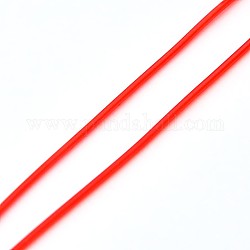 Filo di cristallo elastico coreano, stringa del braccialetto elastico, cordone di perline rotonde, rosso, 0.8mm, circa 38.27 iarde (35 m)/rotolo