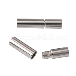 Chiusure a baionetta in 304  acciaio inox, colonna, colore acciaio inossidabile, 18~20x4mm, Foro: 3 mm