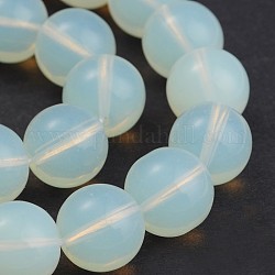 Нити шарик круглый Opalite, бледные бирюзовая, 14 мм, отверстие : 2 мм, около 28 шт / нитка, 15.3 дюйм