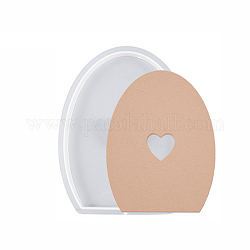 Moules en silicone pour œufs de pâques et bougeoirs en forme de cœur, pour la fabrication de bougies parfumées, blanc, 14.2x11.2x1.3 cm