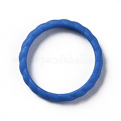 Anillos de silicona,  torcedura, azul real, diámetro interior: 18 mm