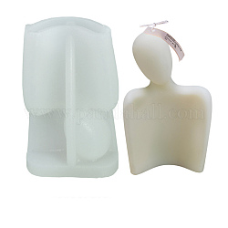 Moules en silicone bricolage bougie petite amie, pour la fabrication de bougies parfumées, blanc, 11.5x7.4x4.7 cm, diamètre intérieur : 56x17 mm.