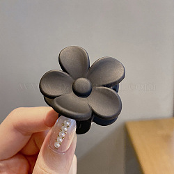 Claw clips per capelli acrilico, stile matte, fiore, nero, 35mm