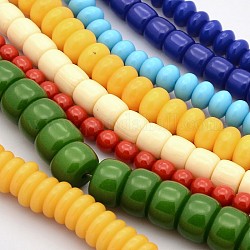 Mixed Style Solid Colour Resin Beads Strands, 4~12x3~8mm, Hole: 1~1.5mm, about 37~90pcs/strand, 11.8 inch~15.0 inch