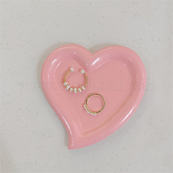 Resin Jewelry Plate, Storage Tray for Rings, Necklaces, Earring, Heart, 95x105mm