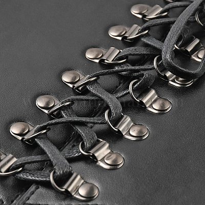 Широкий эластичный корсетный ремень из искусственной кожи с пряжкой из сплава&nbsp;AJEW-WH0518-50-1