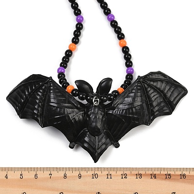 Акриловый кулон в виде летучей мыши на Хэллоуин NJEW-H083-01-1