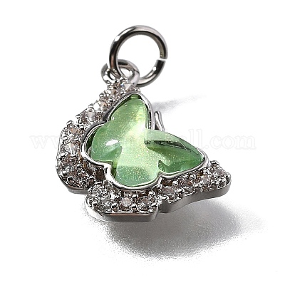 Латунные микро проложить кубического циркония подвески KK-Q043-03P-02-1