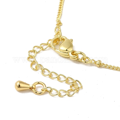 Ожерелья с подвесками из латуни с прозрачным фианитом и прозрачным фианитом NJEW-K269-05G-04-1