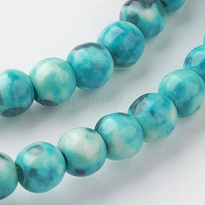 Естественно океан белый нефритовый шарик нити G-G916-4mm-04-1