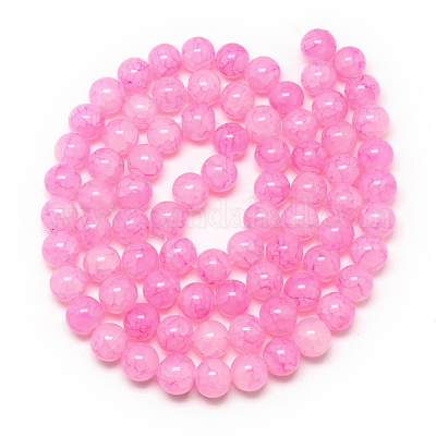 Выпечки окрашенные нити шарик хруст стекла DGLA-Q023-6mm-YS68-1