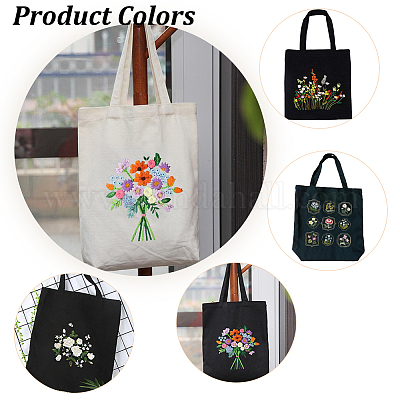 Shop WADORN DIY Canvas Tote Bag Embroidery Kit for Jewelry Making