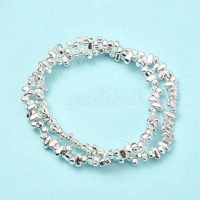 Гальванические нити из синтетических немагнитных гематитовых бусин G-C024-05-1