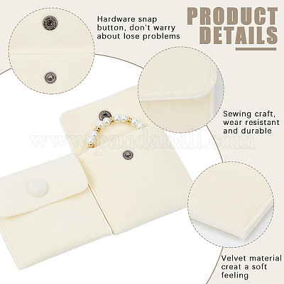 Квадратные бархатные сумки для украшений&nbsp;TP-BBC0001-01B-04-1