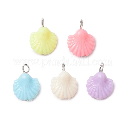 Подвески из пластика в форме ракушки PALLOY-JF03734-1