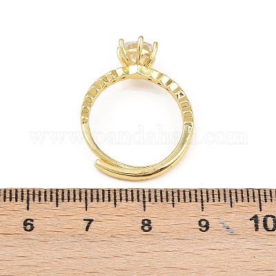 Манжеты из латуни с микро паве кубический цирконий для женщин RJEW-Z113-32G-1