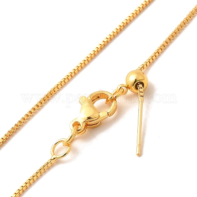 1 мм стойка покрытие латунная цепочка коробка регулируемые слайдер ожерелья для женщин мужчин MAK-L044-02G-1