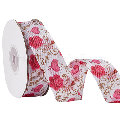 1 рулон полиэстеровой репсовой ленты с принтом SRIB-CY0001-15-1