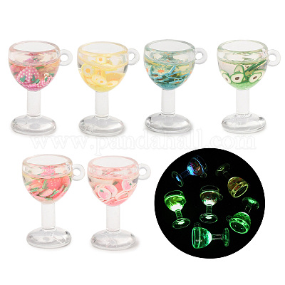 Подвески из светящейся прозрачной смолы RESI-K048-08-1