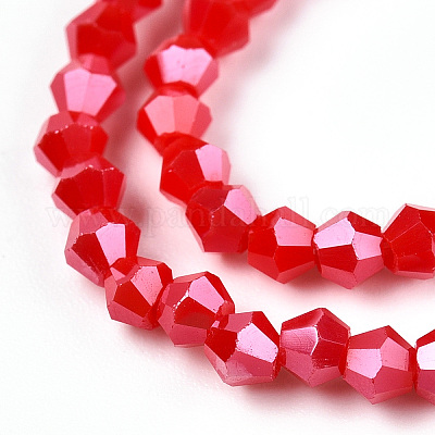 Непрозрачные однотонные гальванические стеклянные бусины EGLA-A039-P2mm-A02-1