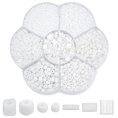 105 г набор из двух видов матовых непрозрачных стеклянных бусин SEED-GO0001-11B-1