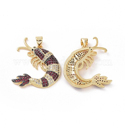 Латунные микропаве прозрачные подвески с фианитом ZIRC-F135-05G-01-1