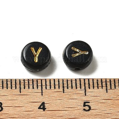 Покрытие непрозрачных акриловых бусин OACR-R005-03Y-1