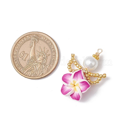 Подвески из семенного стекла и полимерной глины PALLOY-MZ00677-1