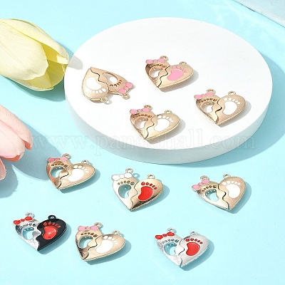 10 пакетик окрашенных распылением эмалевых магнитных разделенных подвесок из сплава ENAM-FS0003-01-1