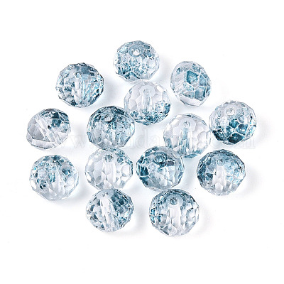 Выпечка расписные прозрачные стеклянные бусины GLAA-N011-10mm-03-1