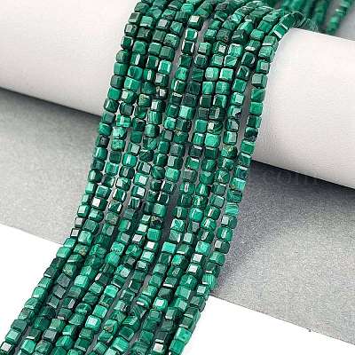 Природного малахита бисер нитей&nbsp;LS-G-C009-B24-01-1