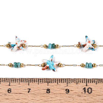 Цепи ручной работы из нержавеющей стали 316 в форме морской звезды CHS-N006-03C-G-1