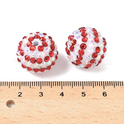 Полосатые бусины из смоляных стразов OACR-A037-01H-1