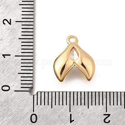 Латунные подвески из прозрачного кубического циркония KK-C096-14D-G-1