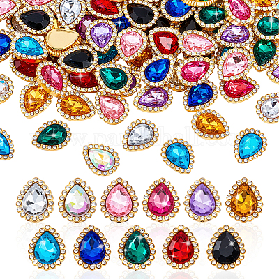 110шт 11 цвета пришивные стразы GLAA-GA0002-35-1