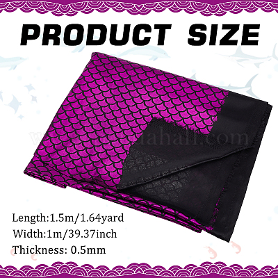 Ткань из полиэстера с узором в виде рыбьей чешуи DIY-WH0569-92B-1