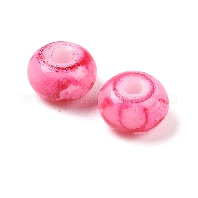 Непрозрачные с напылением стеклянные бусины GLAA-G118-01O-1