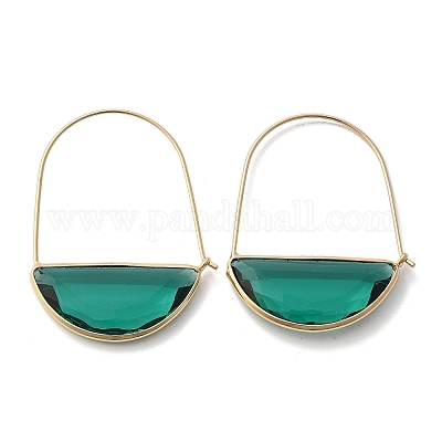 Латунные серьги обруча X-EJEW-T007-04G-01-NF-1