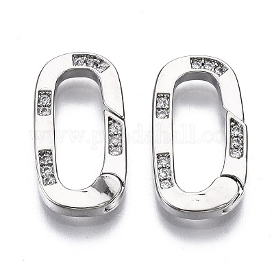 Латунные микропейв прозрачные кубические циркониевые пружинные кольца ZIRC-T013-19P-NF-1