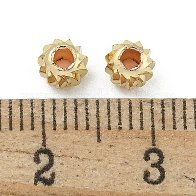 Латунные бусины с реечным покрытием FIND-T071-06G-04-1