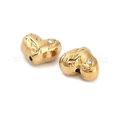 Бусина из нержавеющей стали 304 со стразами STAS-U047-06G-1