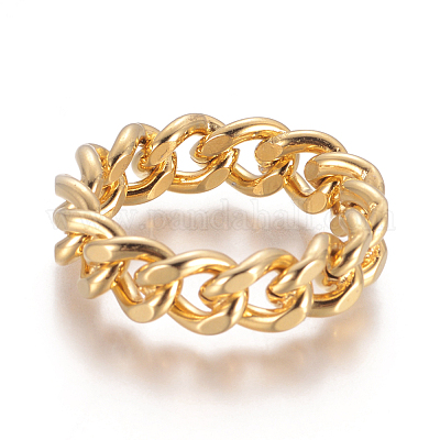 Кольца унисекс из нержавеющей стали 304 RJEW-L093-02G-18mm-1