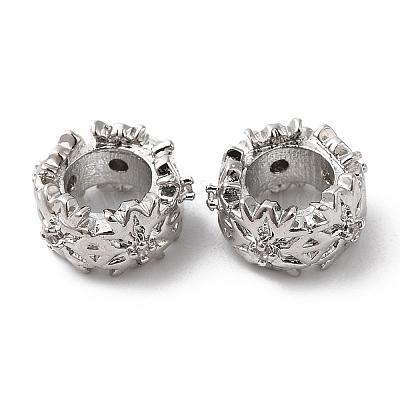 Латунные бусины из кубического циркония в европейском стиле KK-P234-36P-1