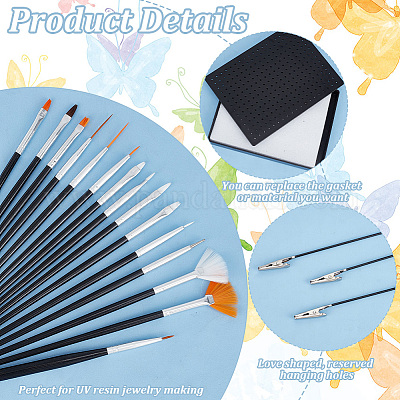 Набор из пластиковых и железных зажимов-аллигаторов и основания AJEW-OC0005-22-1