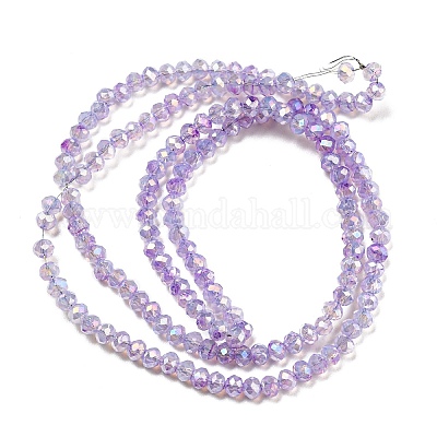 Прозрачная выпечка окрашенные стеклянные бусины нити DGLA-F002-02B-03-1