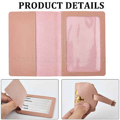 2 бирка для багажа из искусственной кожи и 2 обложки для паспорта FIND-CL0001-14A-1