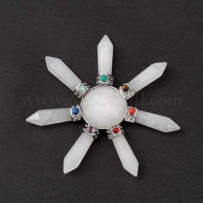 Чакра природный кристалл кварца энергетическая башня пирамида G-L524-08P-07-1